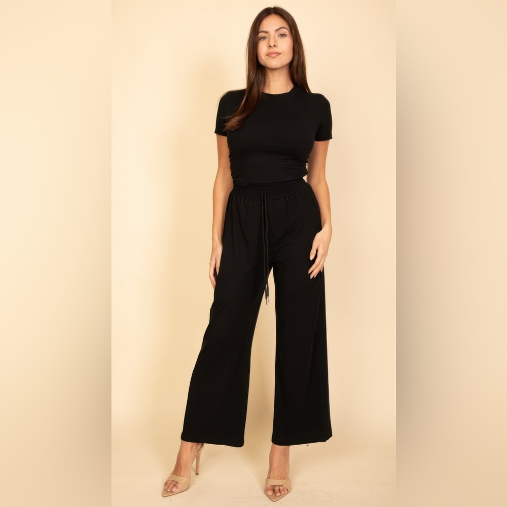NWT BOUTIQUE_Relaxed fit top and wide-leg pants set women’s